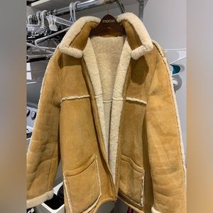 Vintage leather and Sherpa jacket